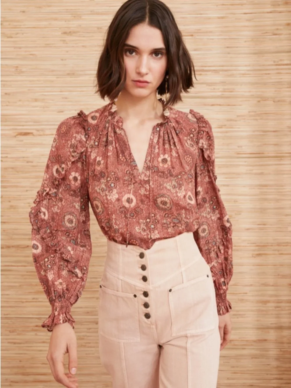 Ulla Johnson Manet Blouse in Rosebud